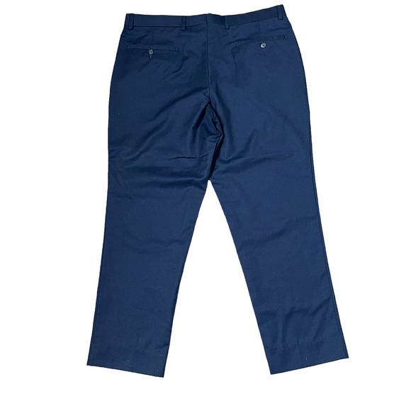 Wool Cashmere High-Rise Straight Leg‎ Dress Pants Flat Front Size 37R Women Blue - Picture 9 of 9